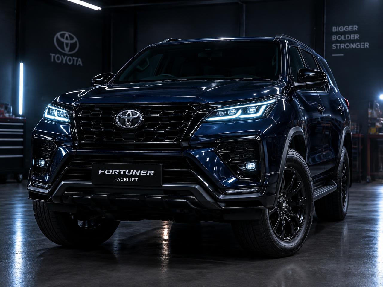 Toyota Fortuner with black-out facelift